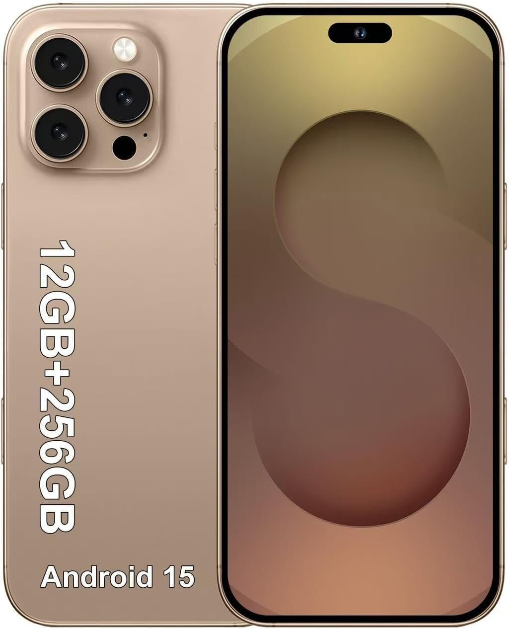 I17 Pro Max Cell Phones Unlocked,Android 15 Phone 12GB+256GB/1TB Expandable,6.8 Inch Screen 7800mAh Battery 108MP Camera Dual SIM Smartphone NFC/GPS/Face ID/Fingerprint Unlock