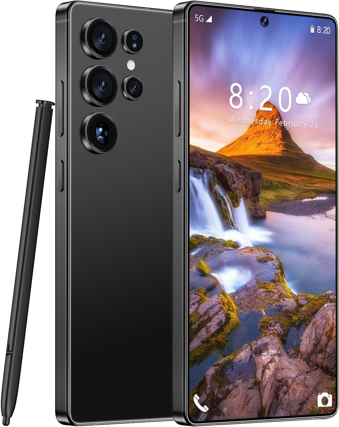 I25 Ultra Unlocked Cell Phone, Built in Pen, Smartphone Battery 7000mAh, 6.99″ HD Screen Unlocked Phones, 8+256GB 5G The Phone Android 14, Face ID/Fingerprint Lock/GPS (Black)