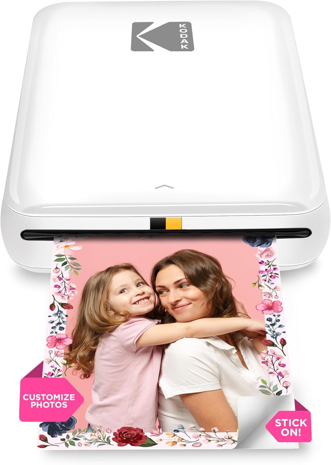 KODAK Step Instant Smartphone Photo Printer – Portable Mini Color Wireless Mobile Printer – Zink 2×3” Sticky-Back Photos – Bluetooth Compatible with iOS & Android Devices – Fun Editing App – White