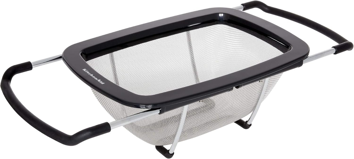KitchenAid Expandable Stainless Steel Colander, One size, Black