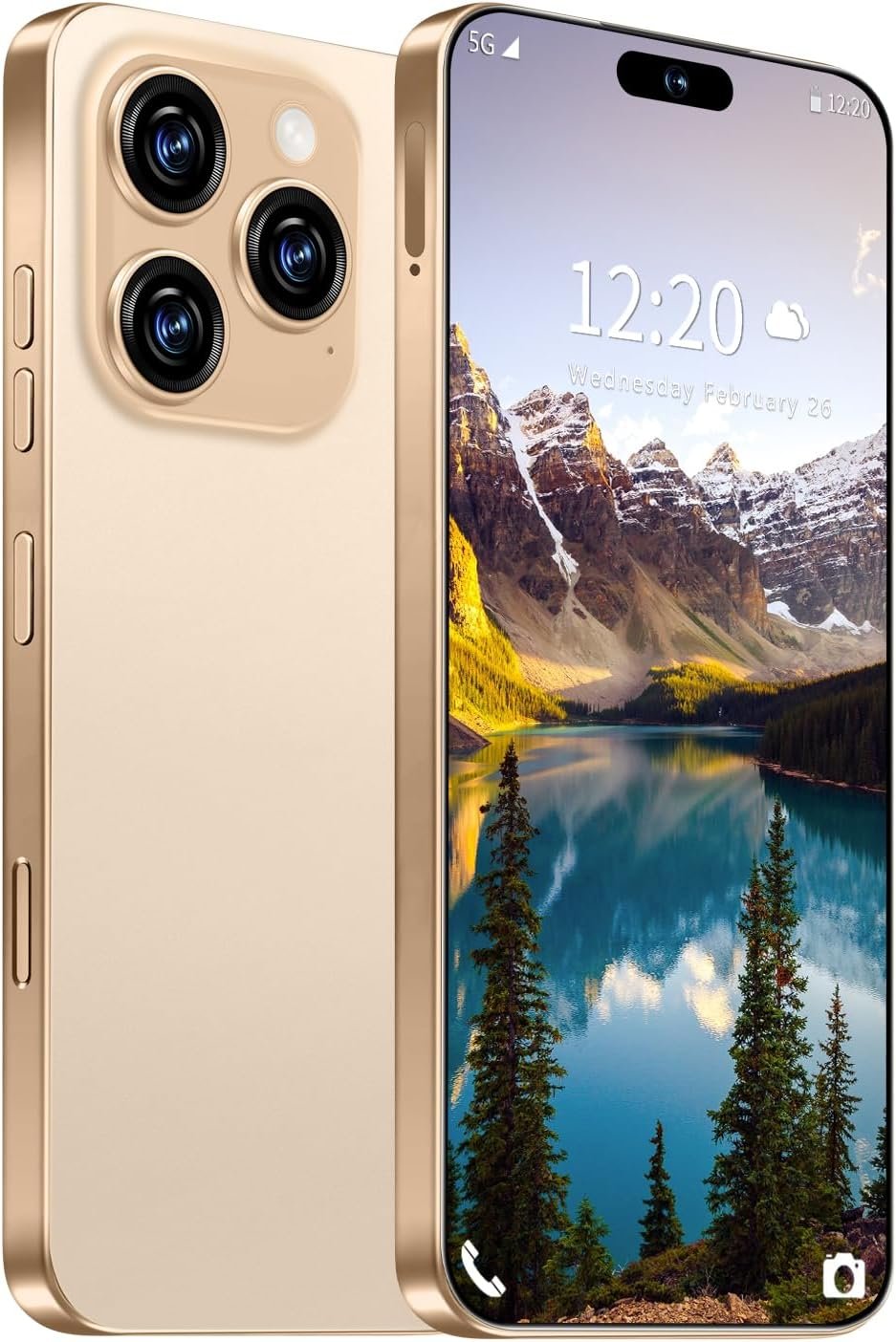 MMY 16PROMA X Unlocked Cell Phone,6.99″ HD Screen Unlocked Phones,12+512GB Android 14 7000mAh Long Battery Life Smartphone,5G/Dual SIM/Fingerprint Button Unlock/Photos/Face ID (Gold)