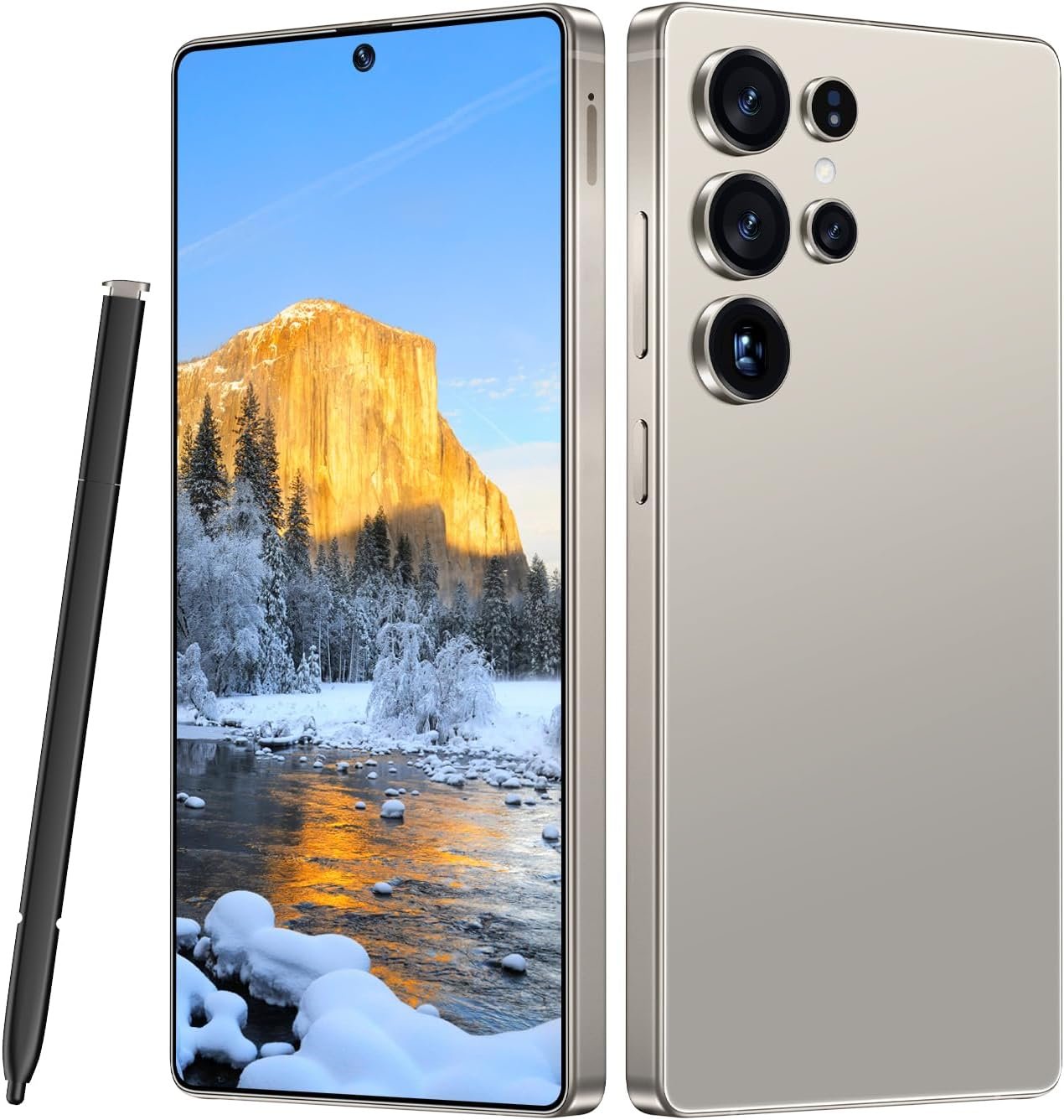 MMY I25 Ultra 5G Unlocked Smartphone,8GB+256GB Fully Cell Phone for Android 14, 6.99″ Unlocked Cell Phone, 7000mAh, 68MP+108MP Dual Camera/Dual SIM/Fingerprint Lock/Face (Titanium Gray)