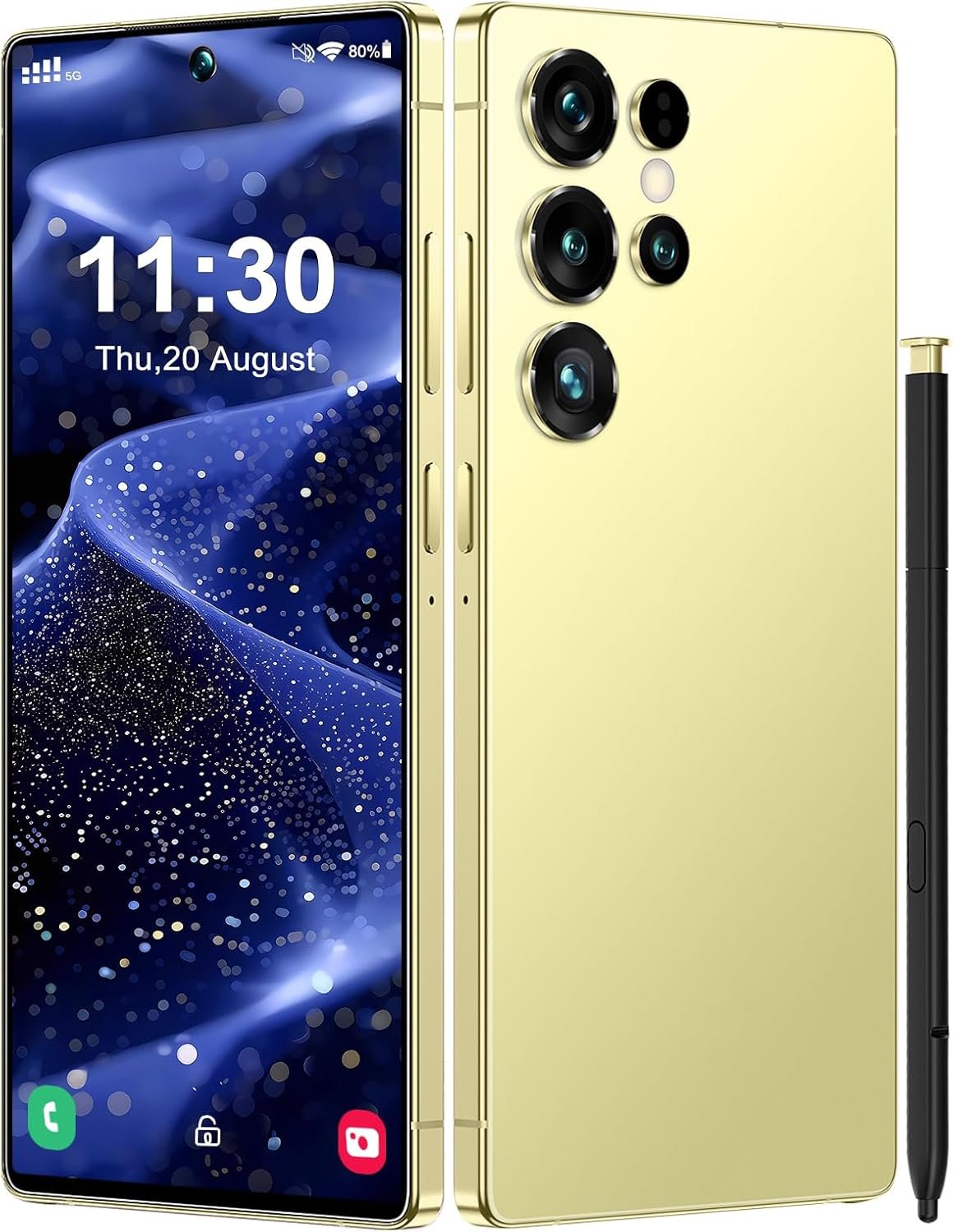 ONOLA for C24 Ultra Unlocked Phone, 8+256GB Smartphone, Android 13.0,48+108MP Zoom Camera,6.82″ HD, Long Battery Life 6800mAh,Dual SIM Cell Phone, Dual SIM,Build-in Pen Phone (Golden)