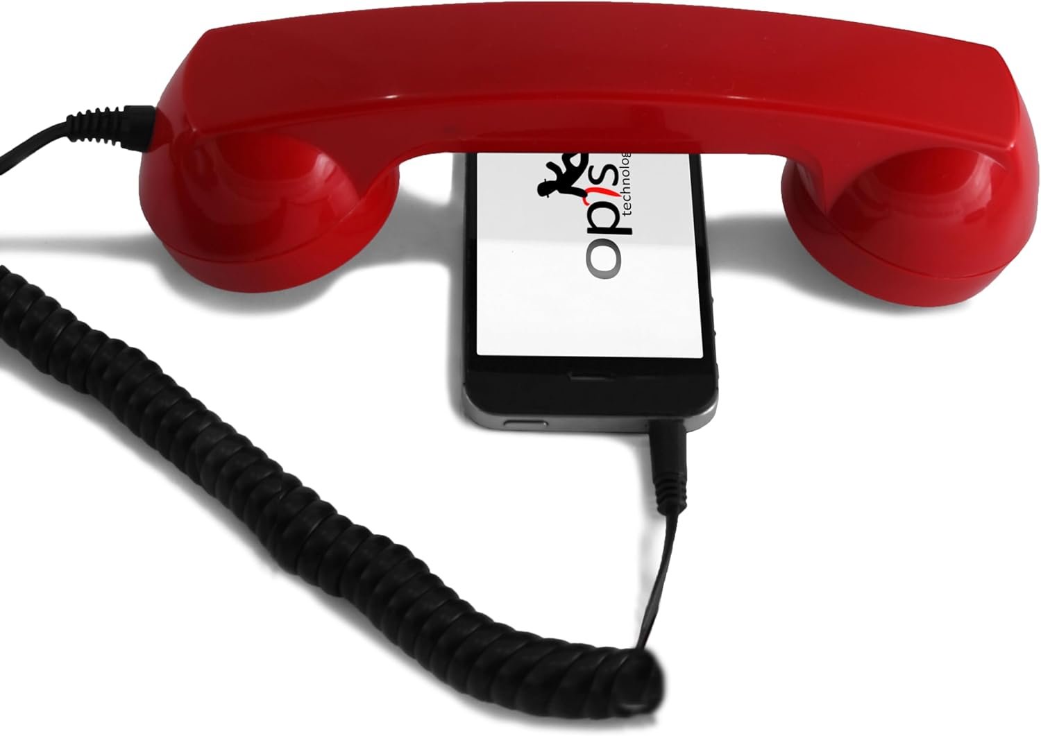 Opis 60s Micro : Retro Phone Handset/USB Handset/Handset for Cell Phone/Phone Receiver for Cell Phone/Retro Telephone Handset/Retro Phone for Cell Phone/Retro Mobile Phone (red)
