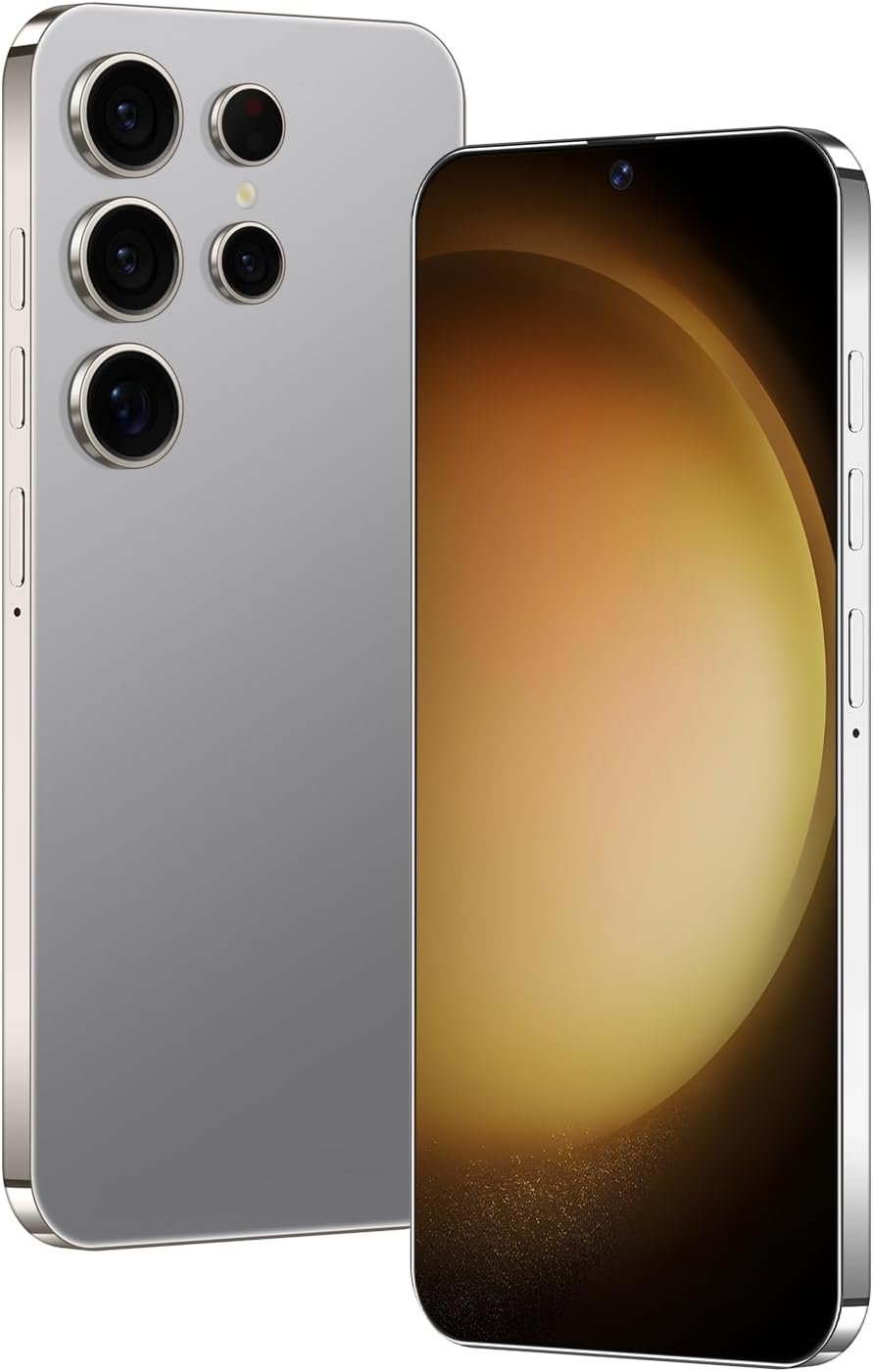 S23 Ultra Unlocked Cell Phone 4G Dual SIM Android Phone 8GB+256GB Unlocked Android Phone,7″ HD+ Display,108MP+48MP Camera,6800mAh, 2025 Android Smart Phone (Titanium Gray)