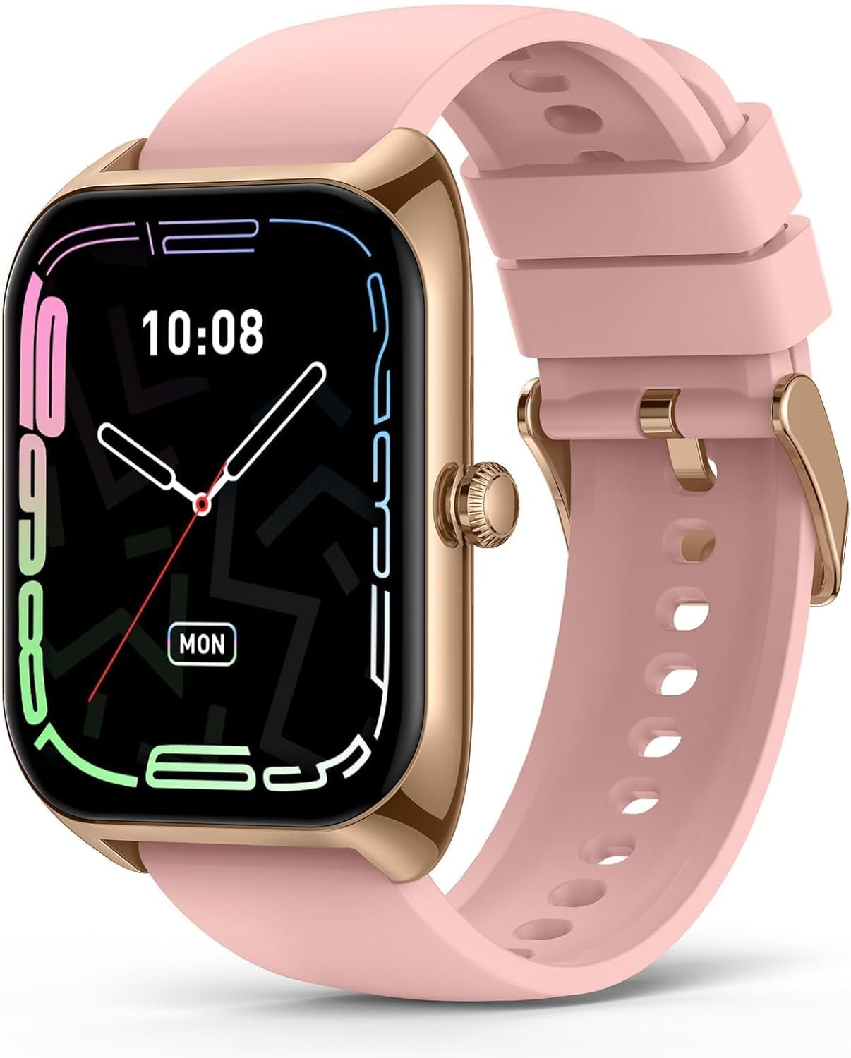 Smart Watch for Women (Answer/Make Call), 2.02″ Smartwatches with 110+ Sport Modes, Step Counter, Sleep Monitor, IP68 Waterproof Fitness Watch (Pink)