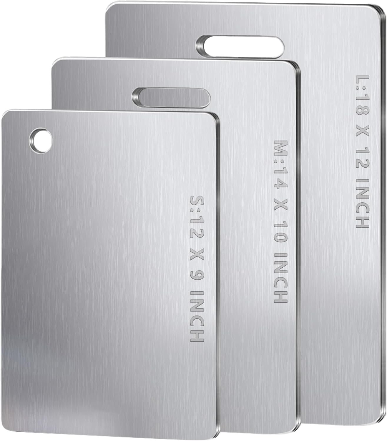 Titanium Cutting Boards For Kitchen, 3Pcs 100% Pure Cut Titanium Cutting Board, Food Grade Quality,Easy To Clean And Will Not Absorb Odors, Suitable For Kitchen Or Outdoor Camping