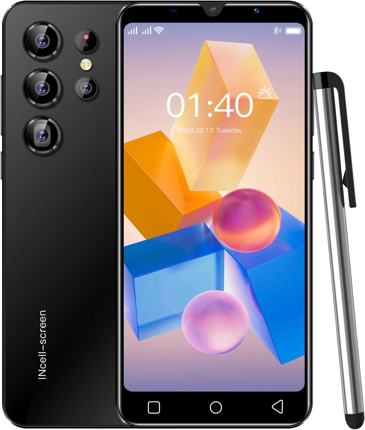 TryFirst Cheap Mobile Phones, 5.0 Inch Dual SIM Dual Camera, Quad Core, 16GB ROM【Expandable up to 128GB】, Support WiFi/Bluetooth/FM, Face Unlocked Cell Phone (Black)